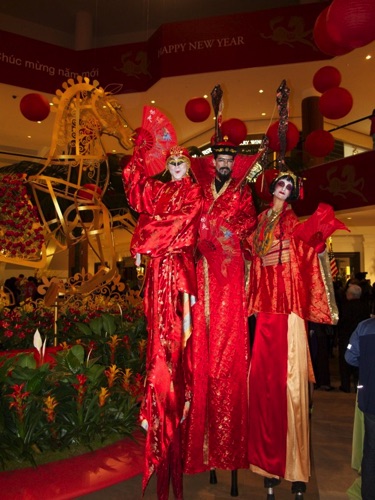 Chinese New Year Red and Gold Trio